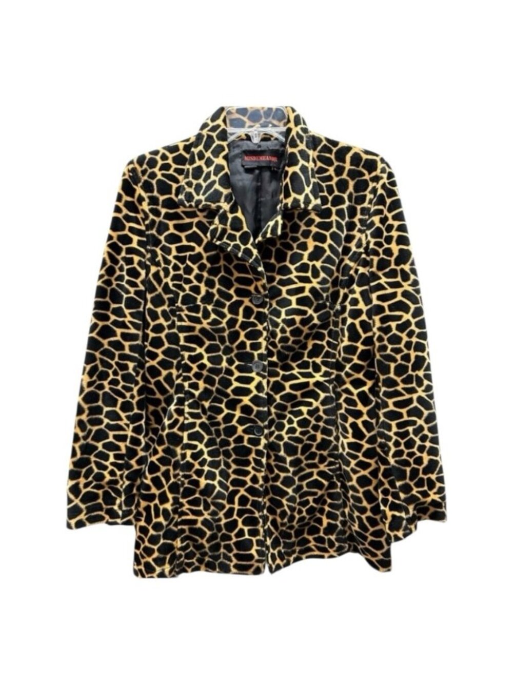 Misdemeanor Giraffe Print Blazer Jacket Size Small Vintage Y2K